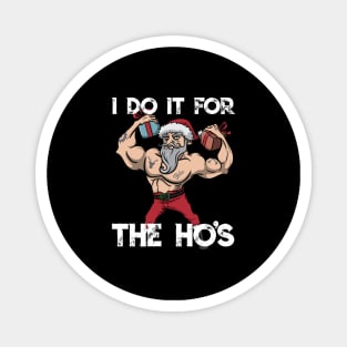 I Do It For The Ho's Santa Claus Offensive Christmas Meme Magnet